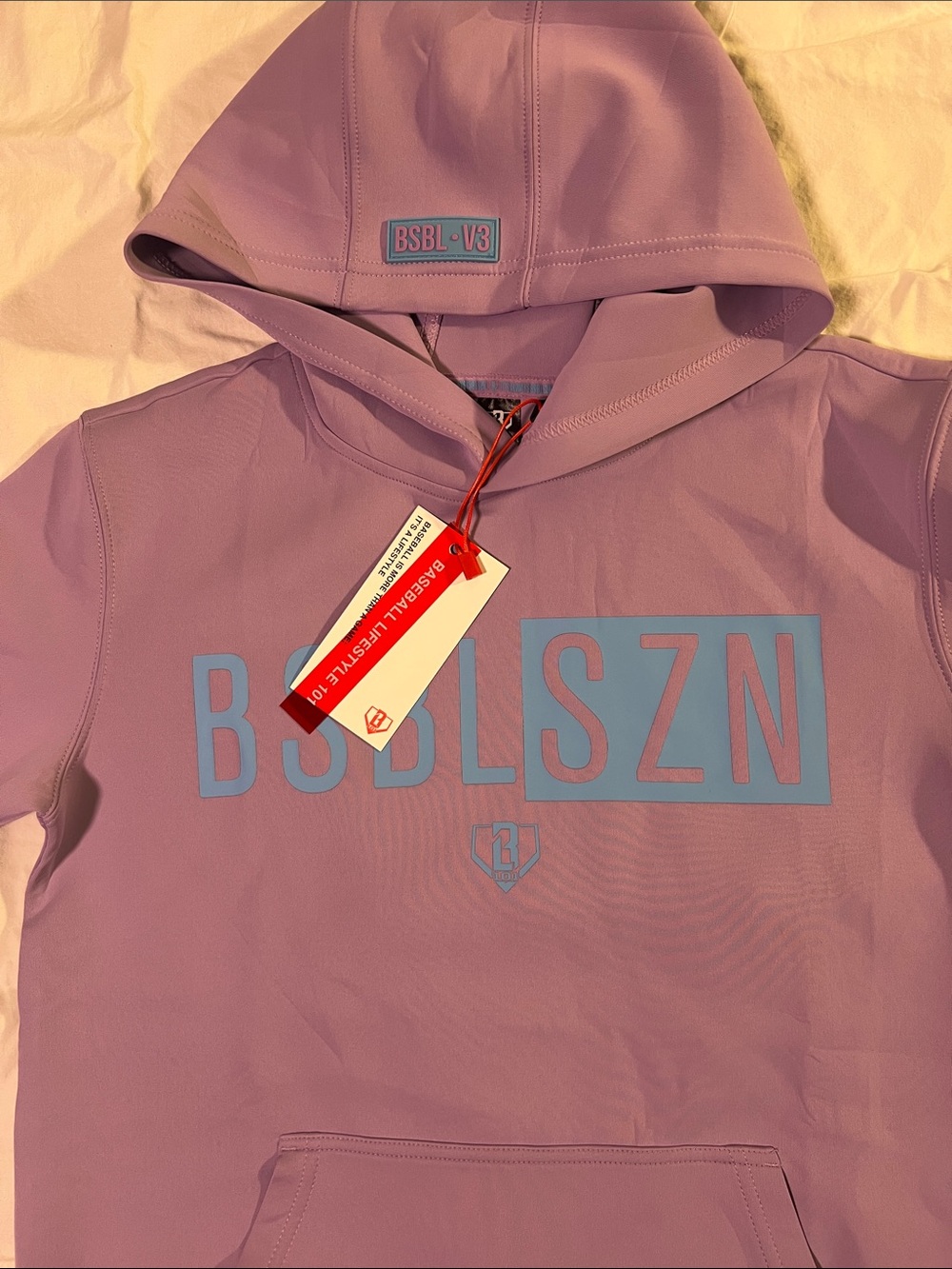 Baseball lifestyle 191 Kids' Lavender Logo short sleeve Hoodie